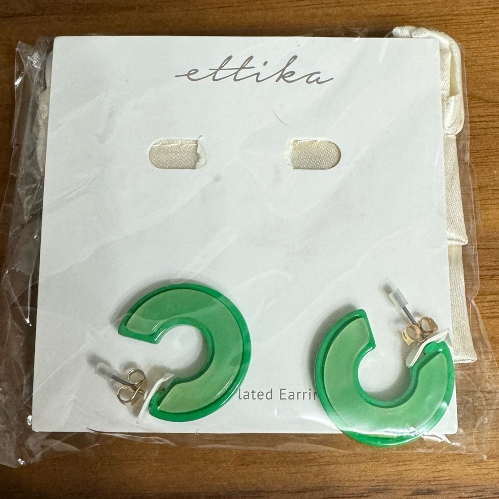 Ettika Green Hoops Small New